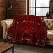 Ouija Tarot Gothic Witchcraft Board Flannel Blanket Soft Warm Blanket for Bedroom Living Room Bed Travel Camping Picnic Gift Size: 130*170cm, Weight: 230 GSM