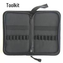 Cross-border Zipper Pencil & Makeup Brush Stand Bag black