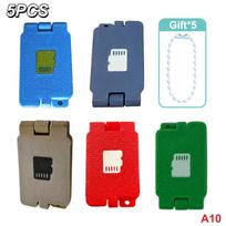 1/3/5Pcs Micro Sd Card Storage Case With Keychain Compatible With Sd/Hc/Xc/Ux/Mmc Portable Sd Card Holder For Office Home Travel blue