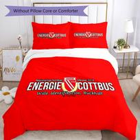 Fc Energie Cottbus Quilt Cover Set Design for Guest Room Machine Washable Perfect Gift for Friends Family 135cmx200cm
