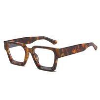 Retro Square Concave Anti-blue Light Glasses, European And American Fashionable Texture Thick-rimmed Eyeglass Frames 8539 black