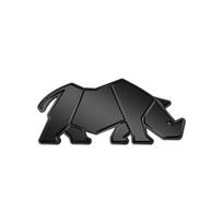 Metalo lydinio Rinocero Rino Logotipas Automobilio Bagažinės Sparno Lipdukas Šoninis Emblemos Ženklelis Skirtas Jimny Samurai Swift Wagon Grand Vitara black