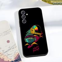 D-Daft Punk Band Phone Case For Samsung A56 A36 A26 A16 A15 A25 A35 A55 A14 A34 A24 A54 Black Soft Shell Samsung A55 black
