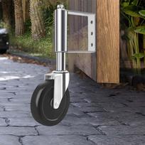Tvoros vartų ratukas Apsaugo nuo vilkimo su pasukamaisiais varžtais 4inch Silver