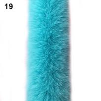 Dirbtinis triušio kailis imituojantis Rex triušio kailį rankogaliai Hanfu apvadas spalvotas triušio kailis žieminis šiltas imitacinis kailis dirbtinės odos apvadas blue