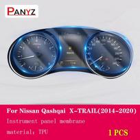 For Nissan X-TRAIL Rogue 2017-Car Interior Center console Transparent TPU Protective film Anti-scratch Repair film Accessori Speedometer film gray