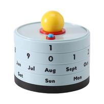 High Aesthetic Rotating Perpetuals Calendar Desk Accessories Ideal For Women Creative Homes Lover Creative Individuals white