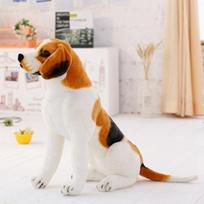 30-90cm Naujas Modeliavimo Milžiniškas Šuns Žaislas Realistiški Iškamšyti Gyvūnai Miguel Harrier Bigliai Šuo Pliušiniai Žaislai Gimtadienio Dovana Vaikams 30cm beige