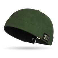 Street Hip-hop Kepurės be snapelių, Kepurės-melionai vyrams ir moterims, Stilingos ir universalios Adjustable 55-60cm tamsiai žalia spalva