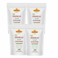 Khadi 100% Natural Indigo Powder Dye for Black Hair 400gm. (Indigo, Pack Of 4) white