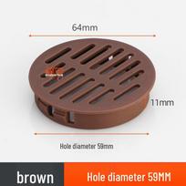 Breathable Mesh Vent Cover for Cabinets & Drawers Black 60mm Diameter