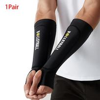 1-pair-Volleyball Arm Sleeves with Pads, Sports Arm Sleeves Support with Thumb Hole, for Men & Women, Ideal for Passing &Hitting S juoda