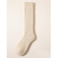 Ilgos kojinės, kašmyro šildymo priemonės, vilnonės kojinės, pastorinti ir su pūkeliu blauzdinėms moterims žiemą 1 pair beige