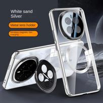 For Honor Magic 7 7 Pro Transparent Electroplated Magnetic Lens Protective Stand Shockproof and Fingerprint-Resistant Phone Case For Note 13 Pro 5G