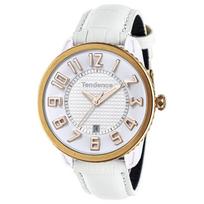 Unisex Watch TENDENCE GULLIVER MEDIUM Quartz 10 ATM Water Resistant Mineral Glass White Dial Steel [TENDENCE] TY939003-WH-AM Nylon/Stainless white