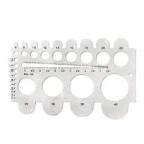 High Precisions Multifunctional Scale Tool Stainless Round Hole Measuring Gauge Clear Marking Belt Measurement Instrument