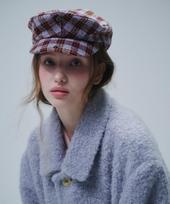 FUNFROMFUN Check Hunting Cap, Violet Os gray
