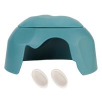 Humidification Hide Cave Spacious Safe Reptile Hideout Cave Box with Ceramic Bowl for Tortoise black