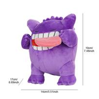Gengar Plush Toys Sleeping  Anime Stuffed Animal Collectible Soft Plushies Cute Mega Gengar Peluche Dolls Birthday Gifts Kids