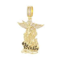 Cross Bestseller: Retro Sweater Chain with 18K Gold Plated Angel Warrior Pendant, Long Necklace. beige