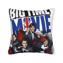 Big Time Rush Band In Real Life Worldwide Tour Pillow Cover Printed Cushion Cover Decor  Pillow Case Cover Home Multi-Size 20x20Inch blue