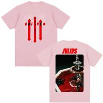 SpringSummer French Rapper SCH JVLIVS Album Tour Cotton Unisexs Shirt with Oneck Millennium Shortsleeved Shirt M white