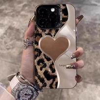 Leopardo rašto dėklas telefonui Oppo Realme 15 14 13 12 11 10 9i 8i C75 C65 C63 C55 C53 C35 C33 C20 C21Y C15 C21 Pro Plus 5G Širdelės formos Realme C53 4G