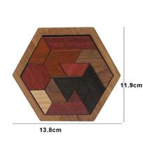 Hexagonal Alien Chess Tangram Puzzle Brainstorming 11-piece Block Puzzle Jigsaw Classical Puzzle Children's Toys black