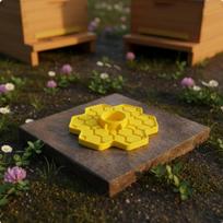 Bee Watering Station Water Dispenser Garden Drinker for Beekeepers, Gardeners, Apiary Yellow yellow