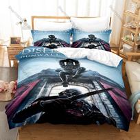 Cool Dishonored Game 3D Print Bedding Set Duvet Cover + 2 Pillowcases Soft Polyester Bed Linen Bedroom Decor For Game Fans EU Single 135*200cm/53x79in 3pcs