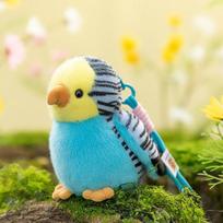 Mielas paukštukas pliušinis žaislas tukanas lėlė budgerigar serijos pakabukas dovana 15cm（0.15kg） blue