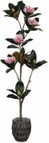 Dirbtinis augalas vazone, magnolija, žalia sp./rožinė sp./rusva sp., 135 cm
