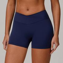 New Naked Cross High Waist Yoga Shorts Peach Tight Hip Lifting Sports Shorts For Women'S Outerwear Fitness Shorts M brown