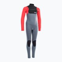 Vaikiškas plaukimo kostiumas ION Capture 5/4 Front Zip steel blue/red