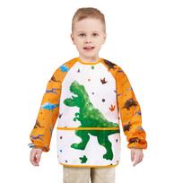 Art Smock Vaikams Prijuostės berniukams ir mergaitėms Vandeniui atsparus mažylio piešinys Art Smock Piešinys vaikams ilgomis rankovėmis ir 3 kišenėmis One Size