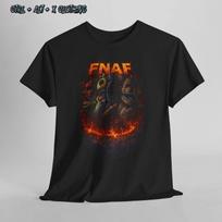 FNAF Horror Shirt Five Nights Animatronic Nightmare Fire Gamer Graphic Tee 3XL brown