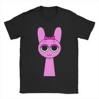 Sprunki Characters Game For Unisex Unisex T Shirts Durple Pinki Jevin Sky Unique Tee Shirt  Tshirts Cotton Graphic Printed Clothing S pink