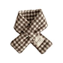 Striped Plaid Cross Wrap Scarf 3 Colors Children Scarf Sweet Kids Neck Warmer  Baby Girls A gray