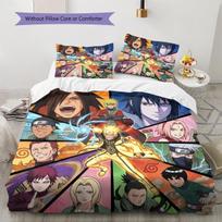 Naruto Cartoon Comfortable Duvet Cover - Soft, Kids Bedding Gift,& Multiple Sizes Available -HE11 AU Single 140*210cm/55x83in 3pcs