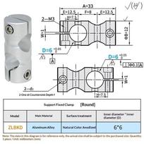 Aluminum Alloy Cylinder Fixing Clamp Cross Axis Bracket Strut Clamps Optical Axis Cross Block Steel Pipe Fixing Bracket Connecti white