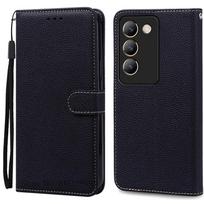 Dėklas Vivo V40 SE 5G Odinis atverčiamas piniginės dangtelis Vivo V40 Se dėklui Minkštas silikoninis dangtelis Vivo V40se telefonui Coque Fundas For Vivo V40 SE 5G
