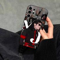 M-Michael Jackson Telefono dėklas Samsung S25,S24,S21,S22,S23,S30,Ultra,S20,Plus,Fe,Note,10,9,5G Juodas dangtelis Samsung S25ULTRA