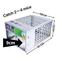 Galvanized Metal Humane Mouse Trap Dual Door Design For Home Kitchen Pest Control 2