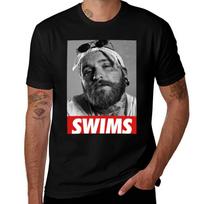 Teddy Swims Tshirt Modern Print Casual Tshirt M gray