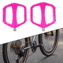 Bike Foot Pedals Aluminum Alloy Nylon Fiber Nonslip Replacement Easy Installation Smooth DU Bearing