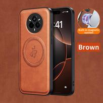 Belaidžio įkrovimo magnetinis dėklas Realme 14 Pro 5G 14 Pro+ Plus Apsauginis dangtelis PU odos kietas galinis dangtelis Coque realme 14 Pro