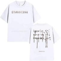 Eminem „The Marshall Mathers LP“ 25-osios metinės „Prisimeni mane?“  Grafičių Grafikos Dvišonė Negabaritinė Streetwear Hip Hop Rap Gerbėjo Prekė Marškinėliai Viršus XL white