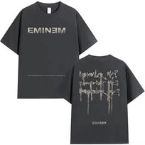 Eminem „The Marshall Mathers LP“ 25-osios metinės „Prisimeni mane?“  Grafičių Grafikos Dvišonė Negabaritinė Streetwear Hip Hop Rap Gerbėjo Prekė Marškinėliai Viršus XXL gray