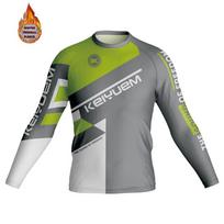 Mens Long Sleeve Mountain Bike Cycling Jersey 3D Printed Quick Dry Thermal Winter Fall Riding Apparel 4XL
