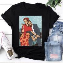 Frida Kahlo And Vincent Van Gogh Cool Ideal Gift T-Shirt, Frida Kahlo Shirt, Van Gogh Shirt, Funny Frida Kahlo Shirt, Mexican Shirt 110 gray